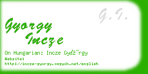 gyorgy incze business card